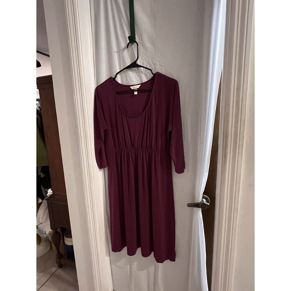 Soma Purple Babydoll Scoop Neck Lounge Dress Size M Casual Comfy Loungewear